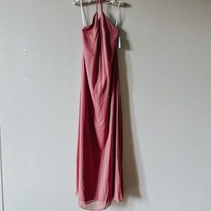 NWT Dusty Rose Halter Formal Dress